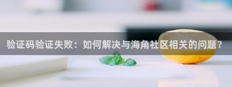海角社区hj58：验证码验证失败：如何解决与海角社区相关的问题？